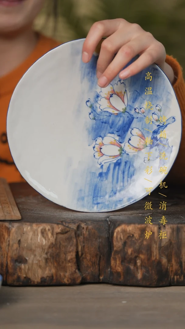 【闪购商品】瓷片景德镇高温釉下彩可微波烤箱洗碗机