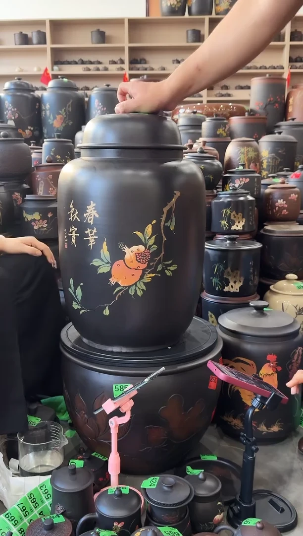 瑕疵茶缸高54cm 彩填   300