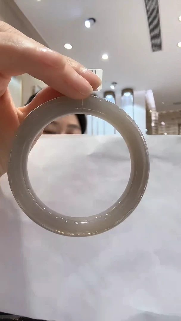 未镶嵌手镯和田玉【18】浓烟紫56mm