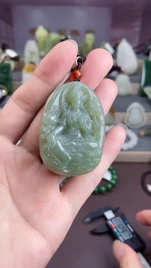 和田玉未镶嵌吊坠(不含链)38
