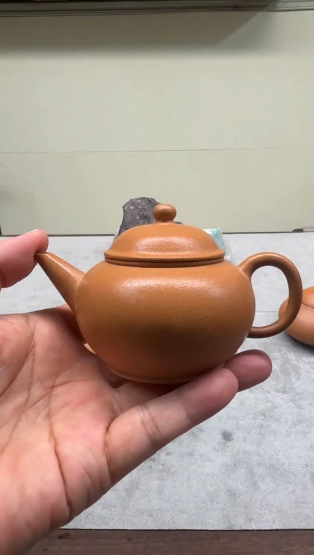 茶壶紫砂140CC黄金段半手水平壶