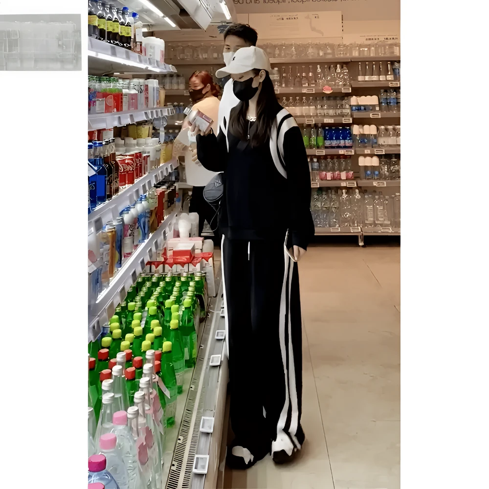 百搭不挑人 时髦卫衣配阔腿裤 秋装两件套 减龄洋气运动风新款