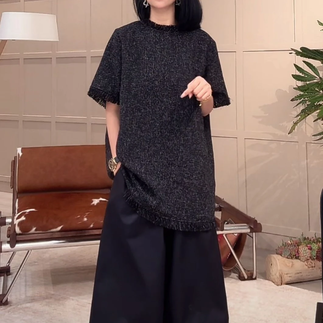 ZUOXIAOQI小香流苏短袖（衣长73-77/胸围126-134）