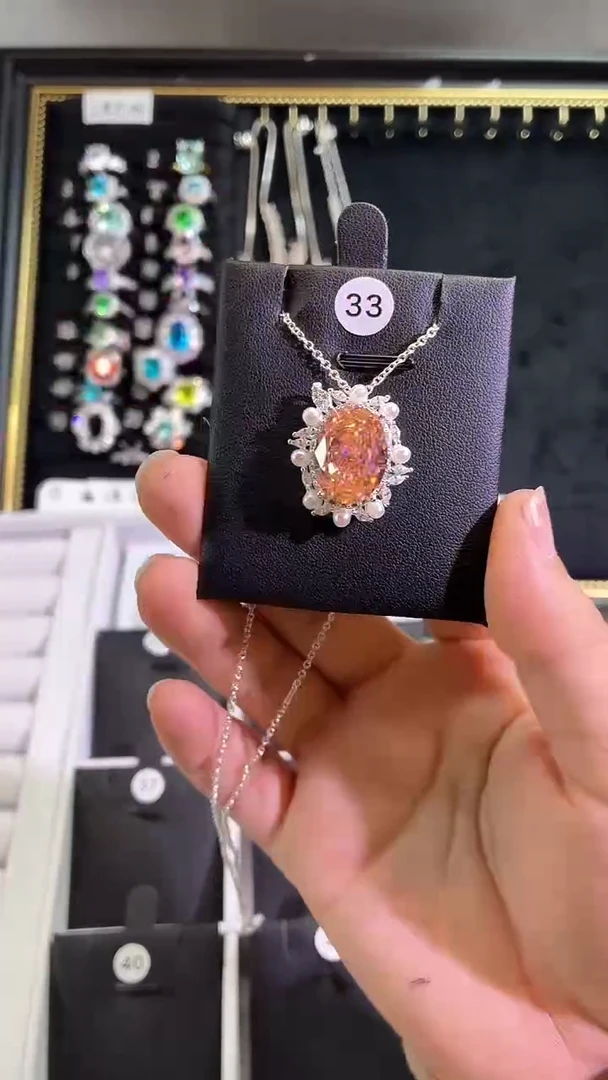 锆石铜合金33号 10*14蛋形 冰花空托