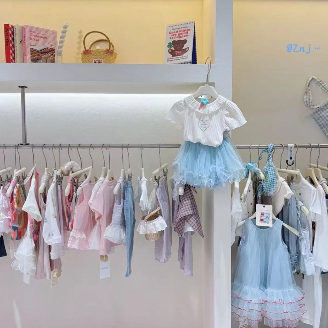 2026夏季新品【多米蓝精灵童装】韩版儿童女童裙子套装洋气