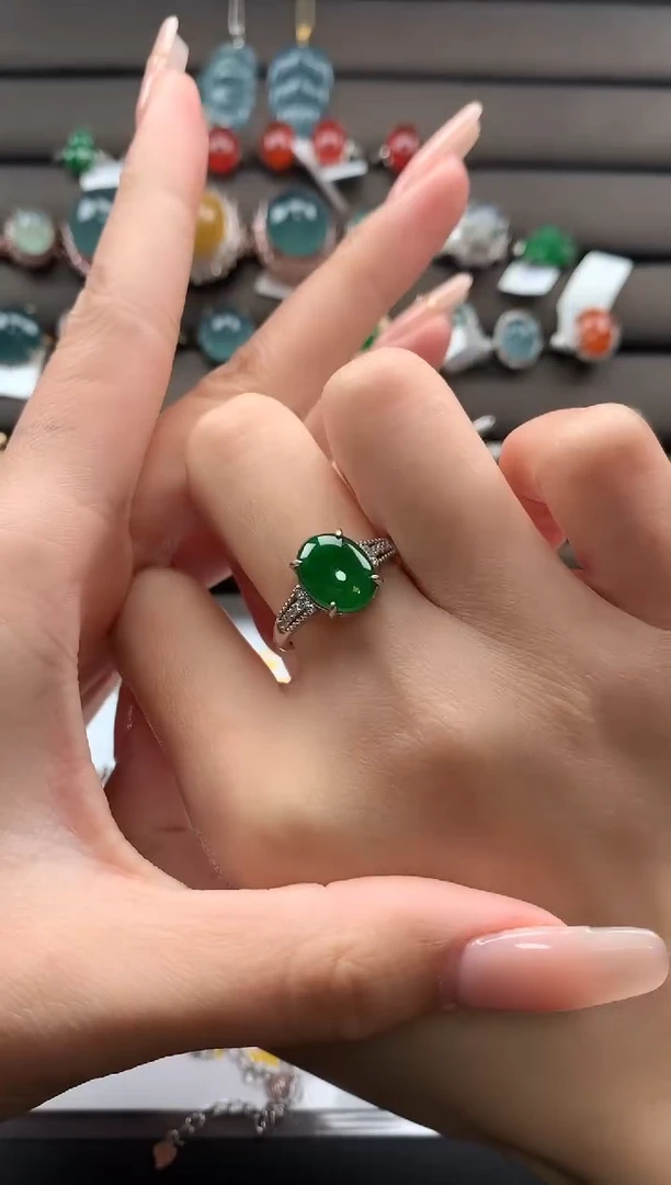 【闪购商品】翡翠戒指银S925镶嵌31232131