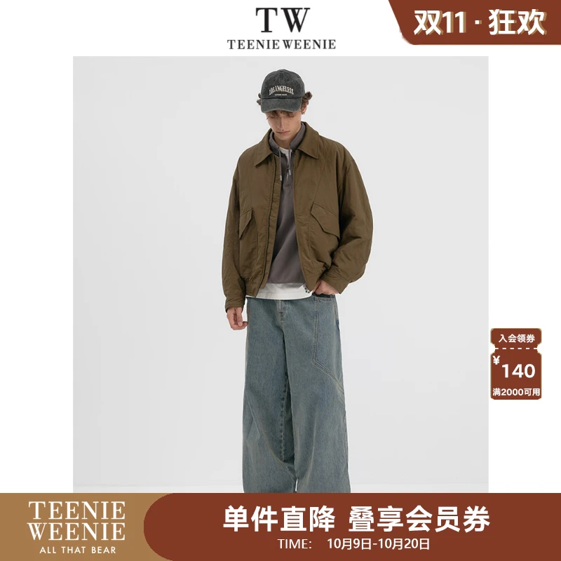 Teenie Weenie小熊男装美式尼龙工装防风保暖棉服夹克TNJP258903U