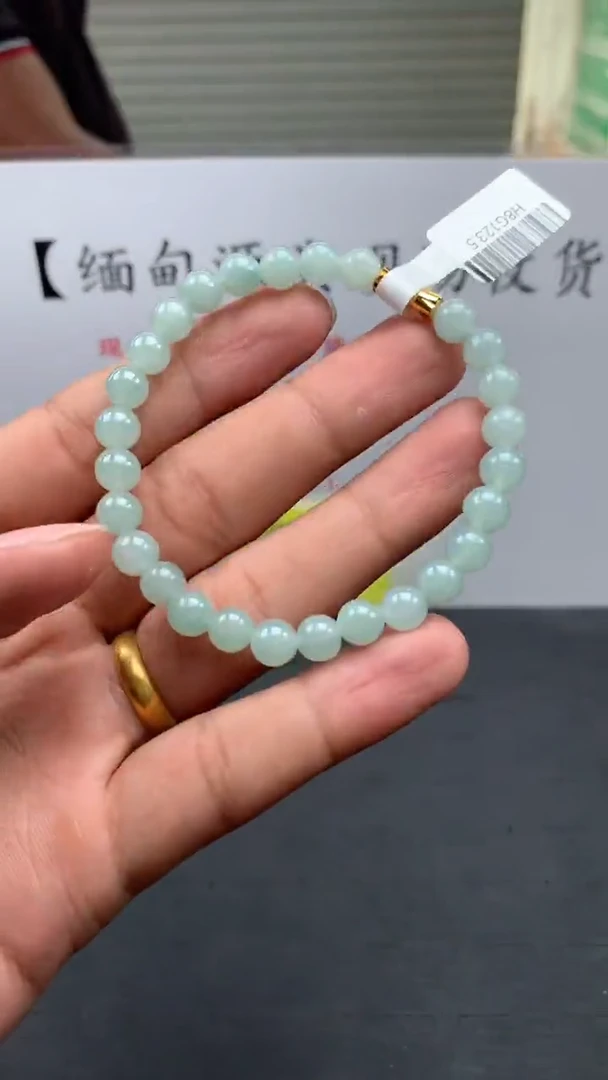 定制翡翠未镶嵌翡翠冰胶手串