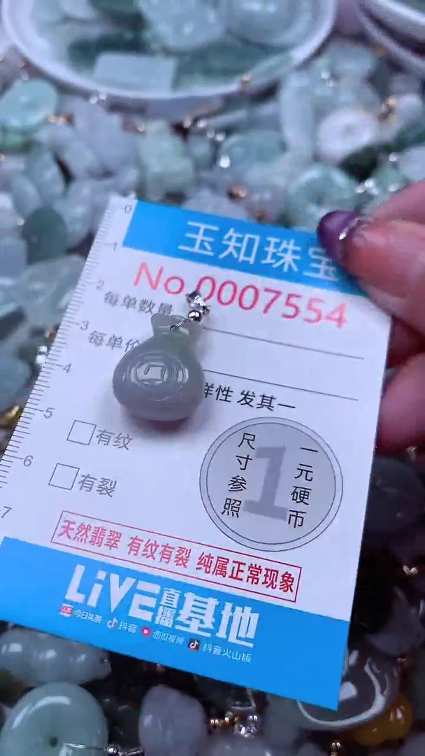 翡翠未镶嵌吊坠(不含链)7554