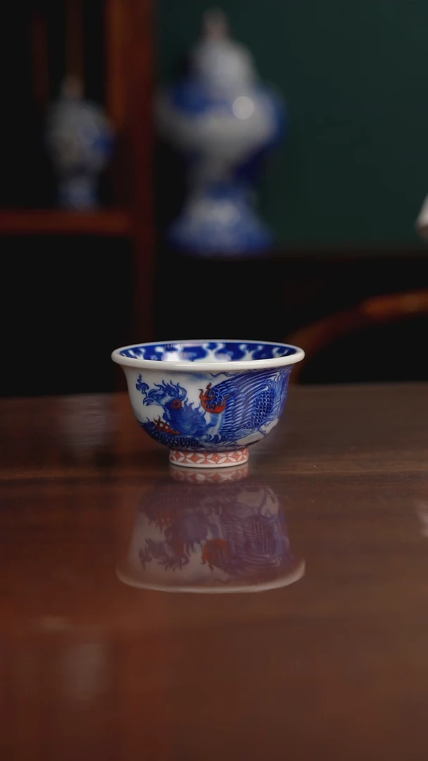 自成堂柴窑 凤压手杯