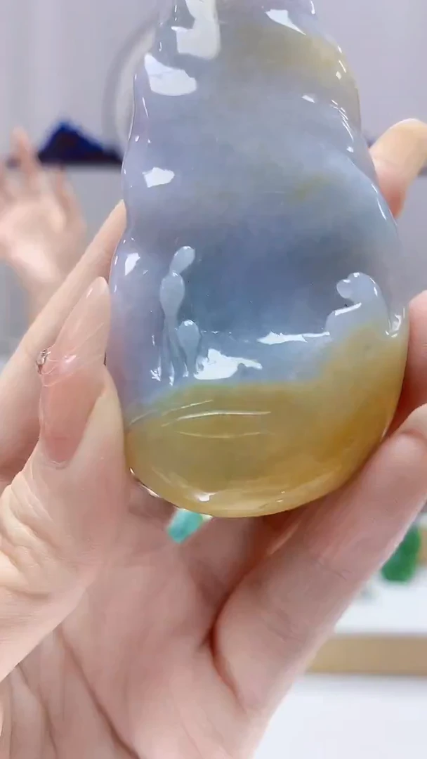 未镶嵌定制翡翠4852DD-毛货挂件36