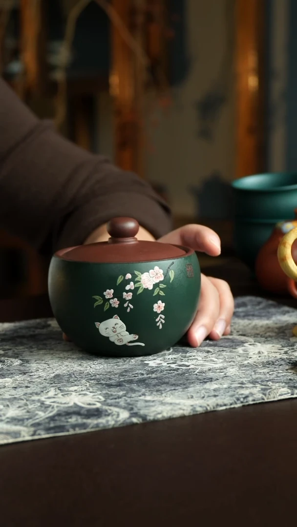 茶杯紫砂19号 孤品炸价茶叶罐宜兴紫砂原矿作品
