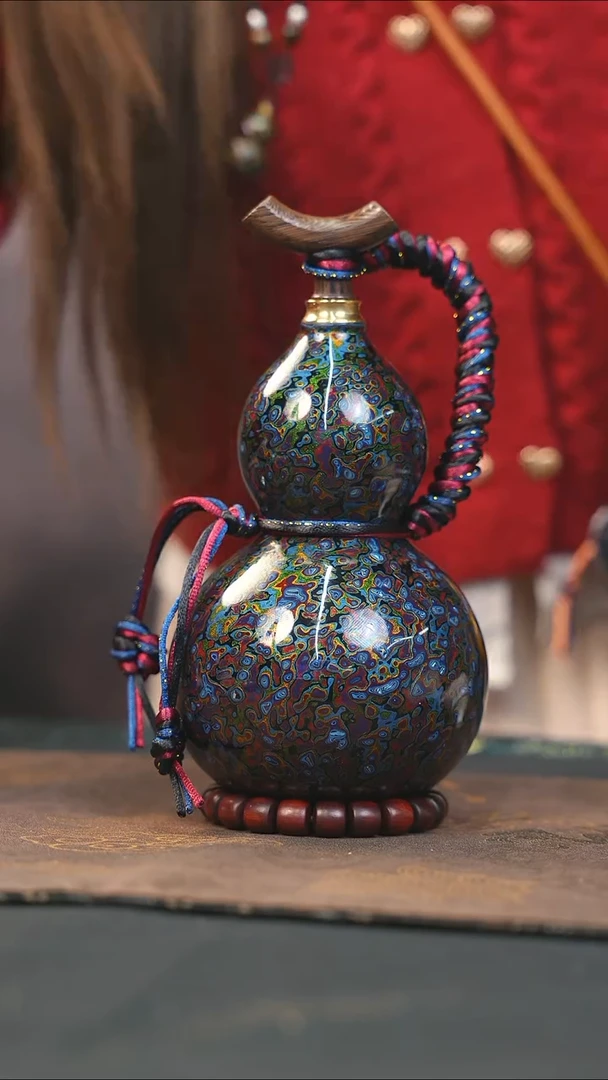 【闪购商品】WG137漆艺酒葫芦不包手串及旋转底座