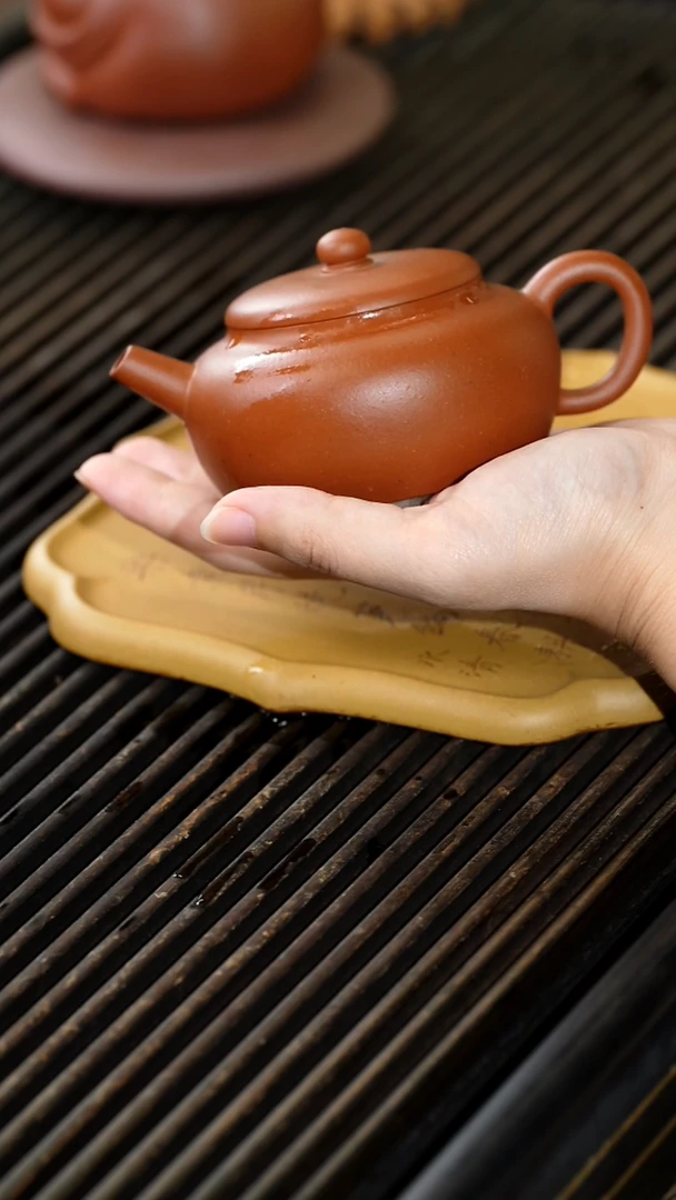 茶壶紫砂150cc桑扁老朱泥