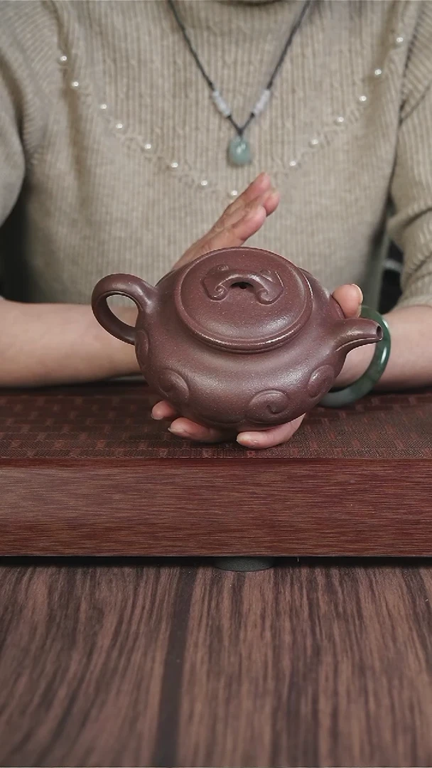 【闪购商品】紫砂茶壶千禧紫泥 如意仿古
