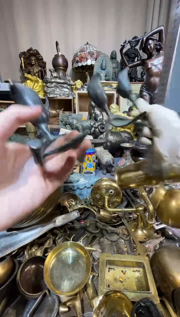 茶盏大阪中古铜器摆件39