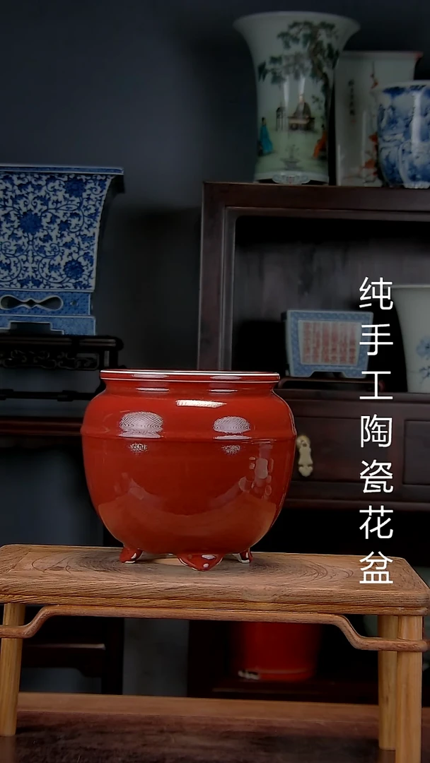 景德镇陶瓷手工花盆