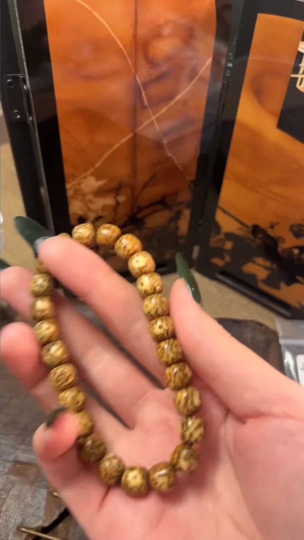 手串星月菩提精工级浅珀福利款桶珠手串