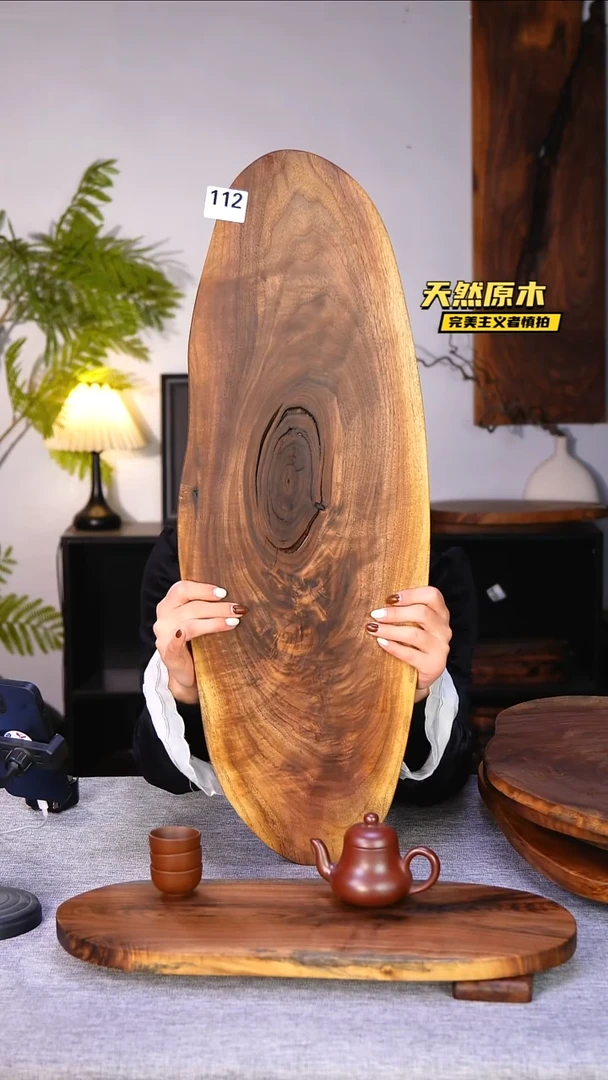 木北美黑胡桃原木.干裂疤结不属于商品质量问题完美主义者慎拍