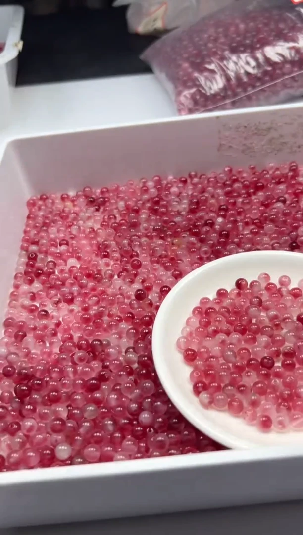 玛瑙/玉髓颈饰未镶嵌w490桃花玉6mm*50颗