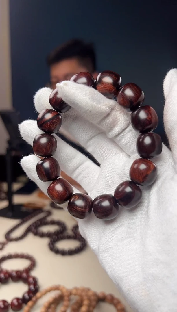 黄花梨/降香黄檀手串/手链?**溪1.5 老型 无胶无蜡