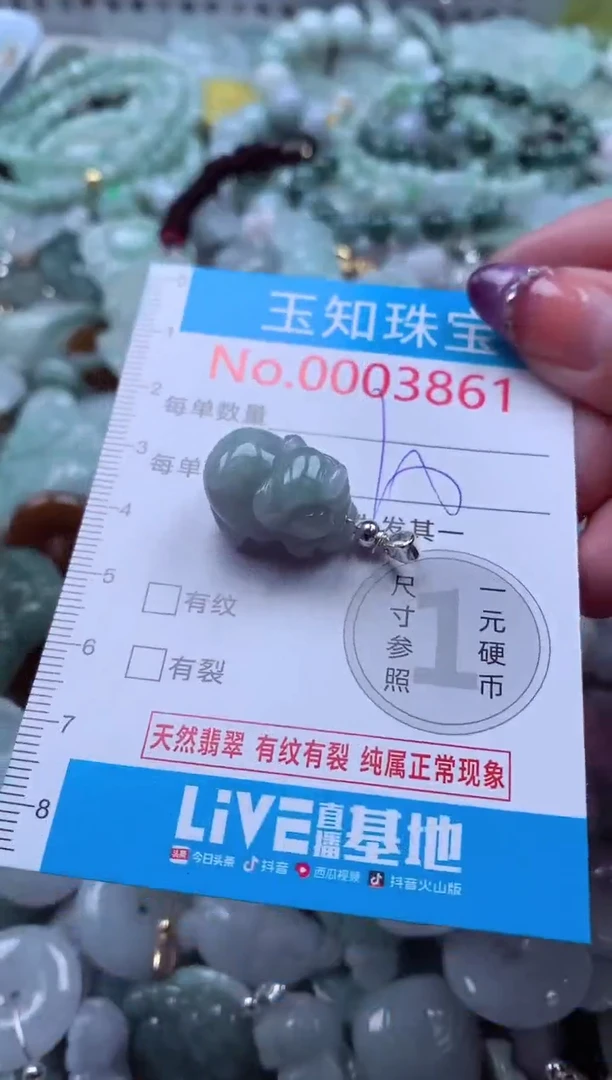 翡翠未镶嵌吊坠(不含链)3861