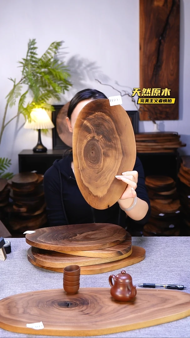 木北美黑胡桃原木.干裂疤结不属于商品质量问题完美主义者慎拍