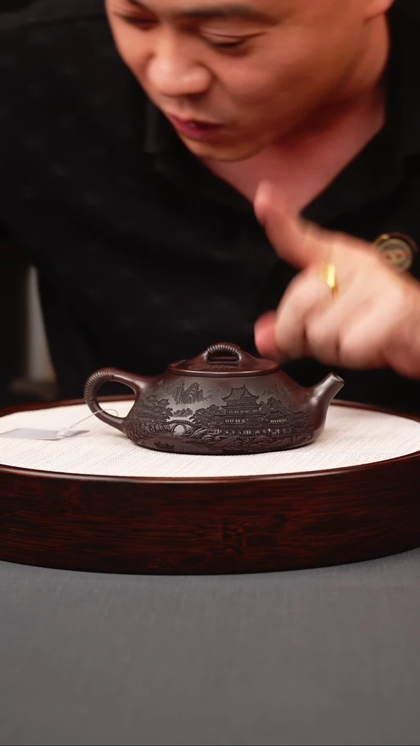 茶壶紫砂铁矿砂线瓢