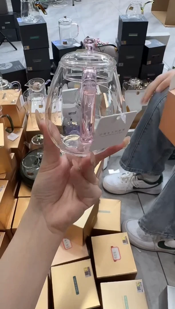 @@禾器晶彩灵雀壶浅粉色