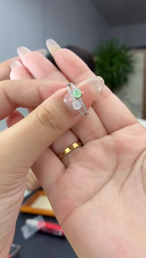银S925镶嵌戒指翡翠11111111111