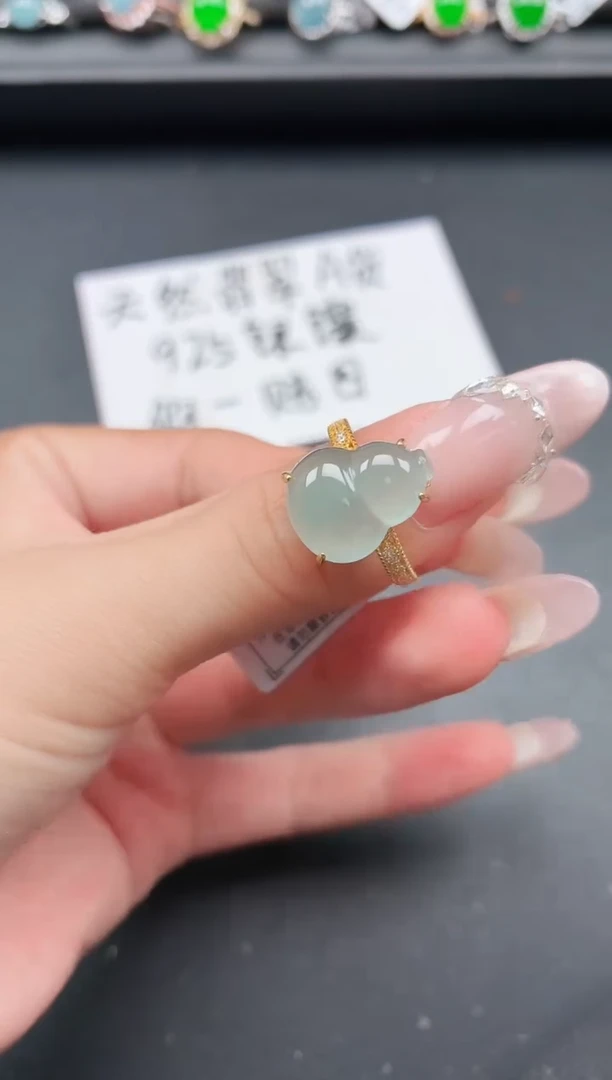 银S925镶嵌戒指翡翠111111111