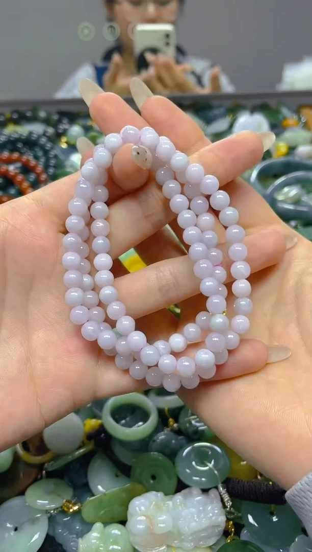 颈饰未镶嵌翡翠5MM/ S /翡翠A货，一件也是批发价