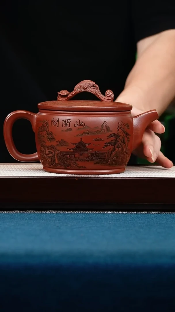 茶壶紫砂玫瑰金沙龙门汉瓦