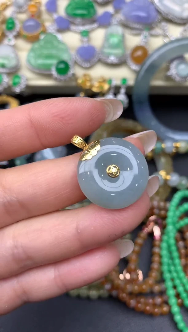 翡翠18K金镶嵌颈饰26-七夕珠宝季