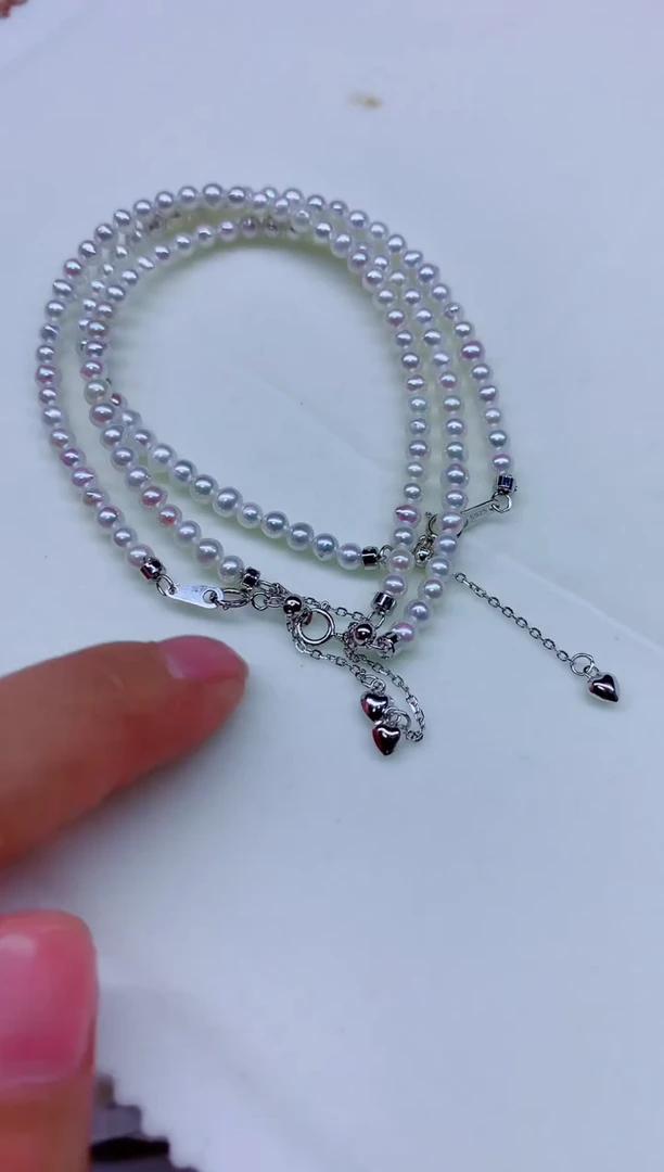 淡水珍珠手链银S925镶嵌多样性发其一，非无暇