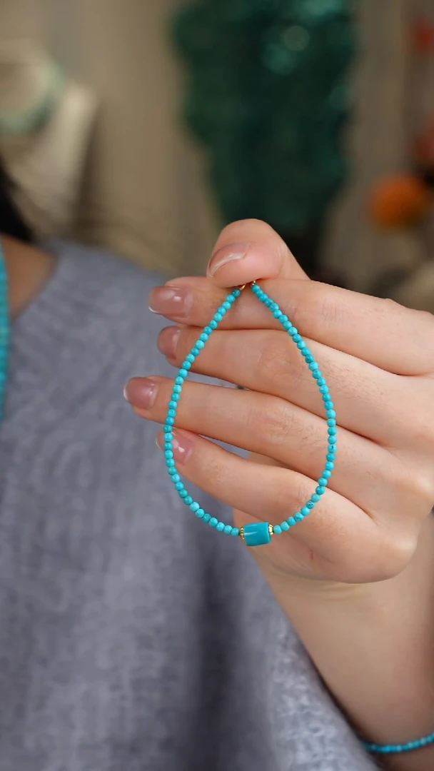 【闪购商品】绿松石手链银S925镀金镶嵌多样性发货