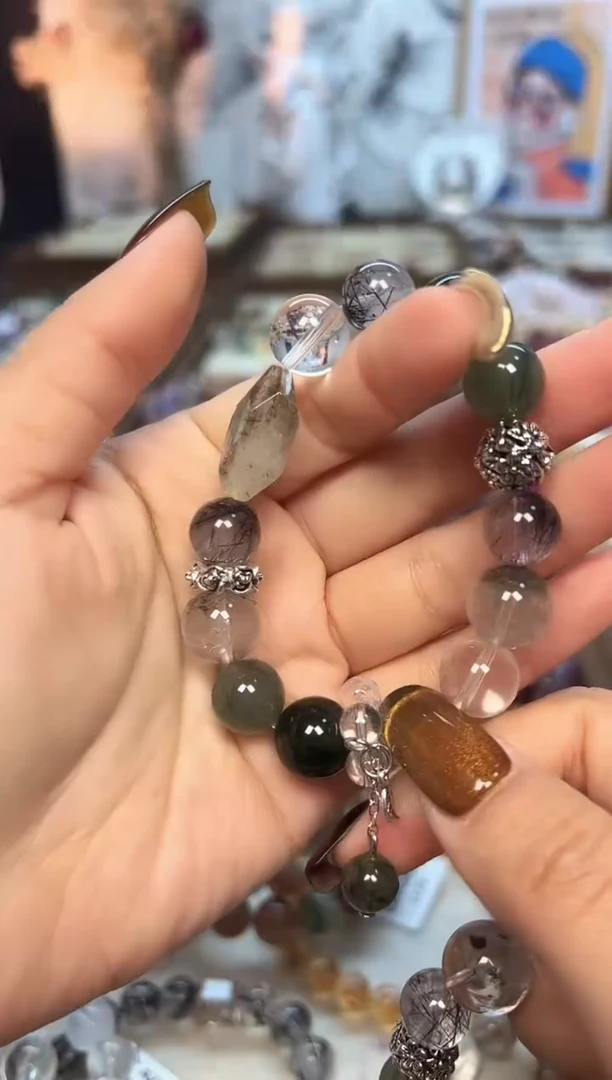 【闪购商品】水晶手链未镶嵌天然绿发随行手串