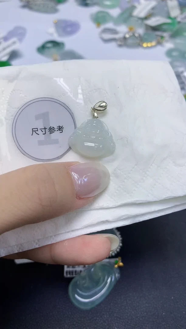 颈饰未镶嵌翡翠天然缅甸翡翠A货百元以上9元证书费自理