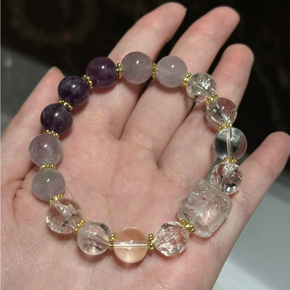 【水贝饰品】天然水晶手链甜美高级ins风轻奢