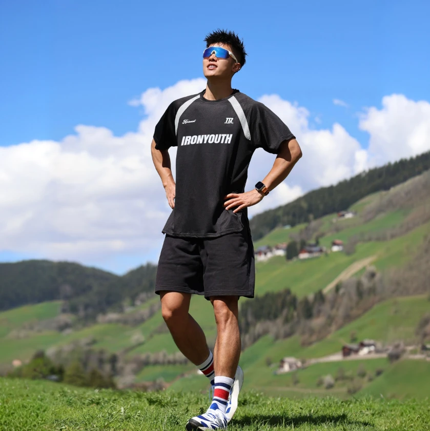 夏季新款拼网撞色健身训练户外运动透气短袖投篮服跑步速干宽松