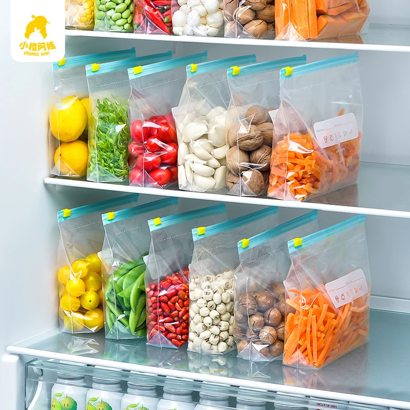厨房保鲜食品密封袋冰箱专用食品级分装袋子收纳袋密封保鲜袋家用