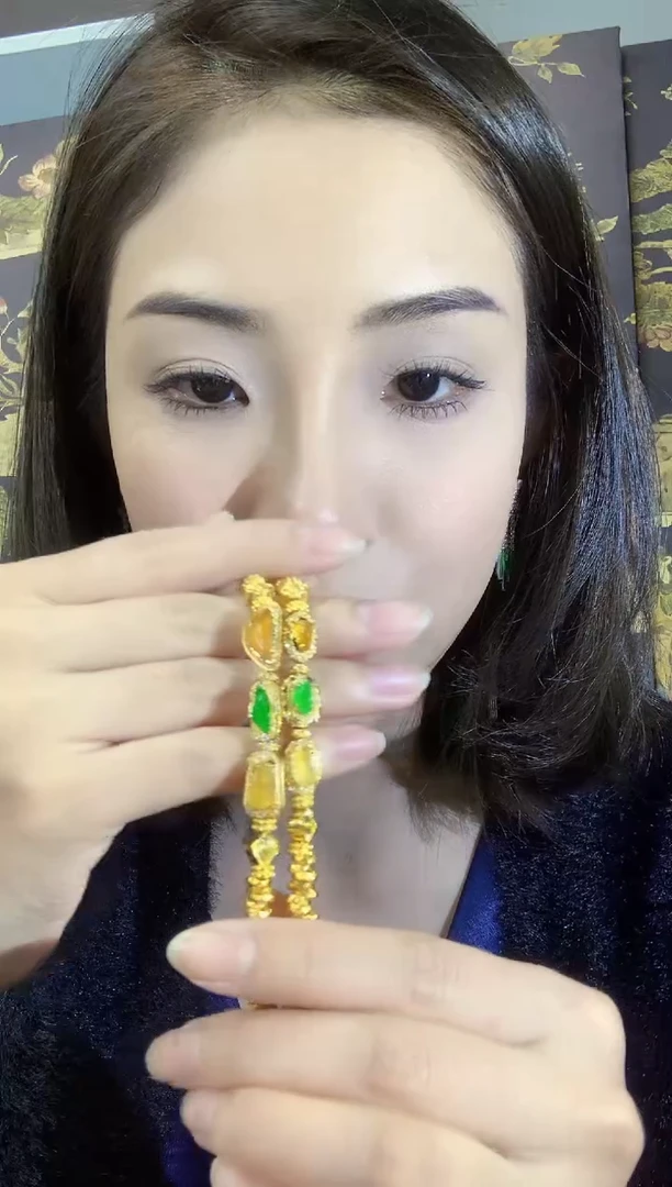 18K金镶嵌手链翡翠A30  多样性发货一件