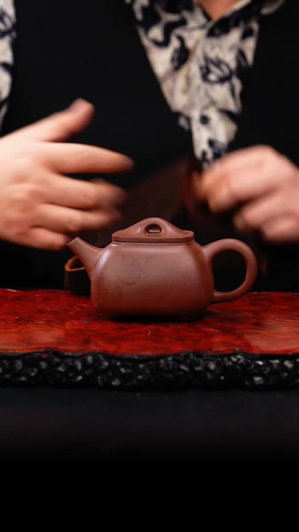 【闪购商品】紫砂茶壶05 四方石瓢,ZYJF,紫泥