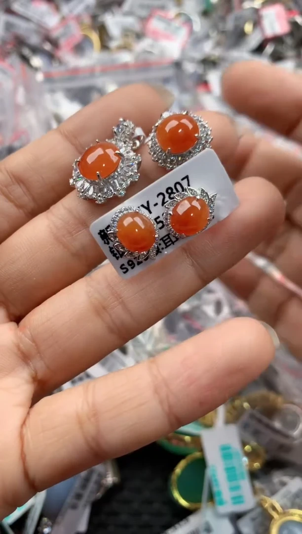 银S925镶嵌戒指翡翠333----5