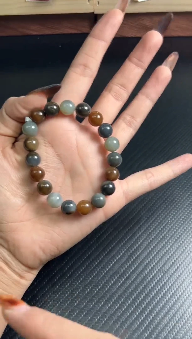 未镶嵌手串和田玉若羌微色差卡10