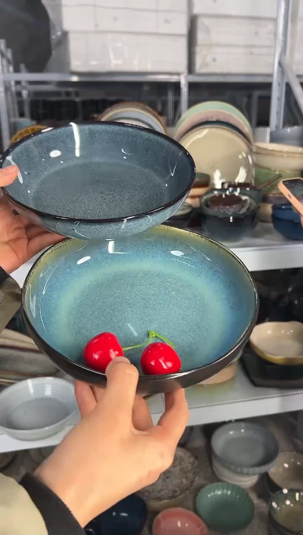 陶瓷外贸尾货瑕疵满20包邮X2 深盘组合