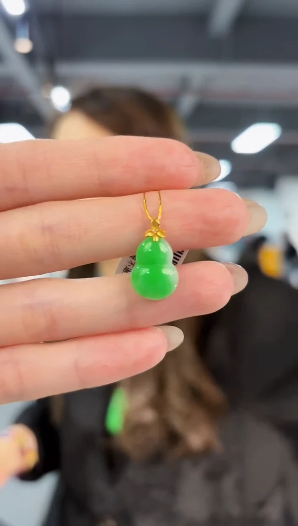【闪购商品】翡翠颈饰18K金镶嵌缅料A货/支持复检/一件