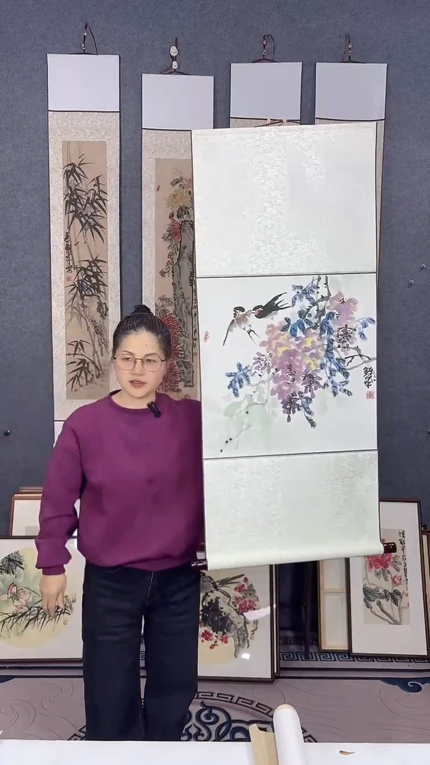 国画113*48吴铁成作品