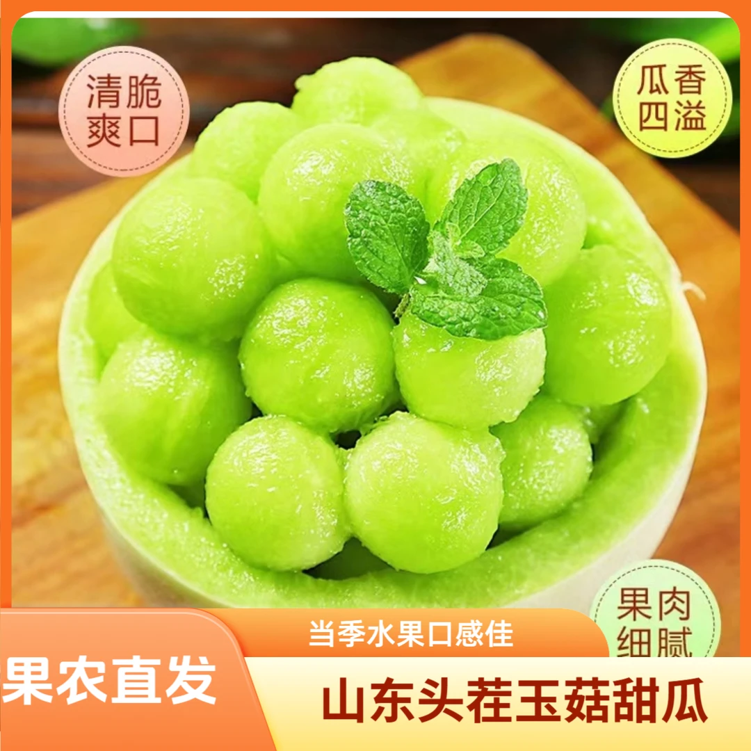 【果农直销】山东头茬玉菇甜瓜冰淇淋口感软糯香甜新鲜当季送挖勺