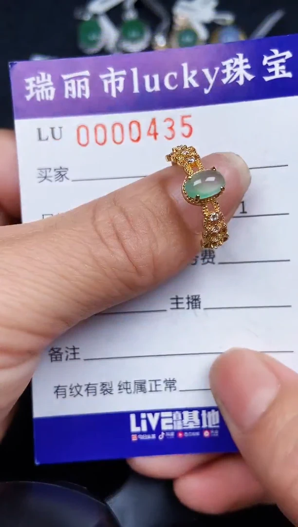 翡翠银S925镶嵌颈饰0435